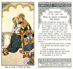 Uno nunca es amigo por la fuerza, 1932